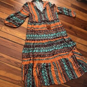 Easel Boho Maxi Dress size large